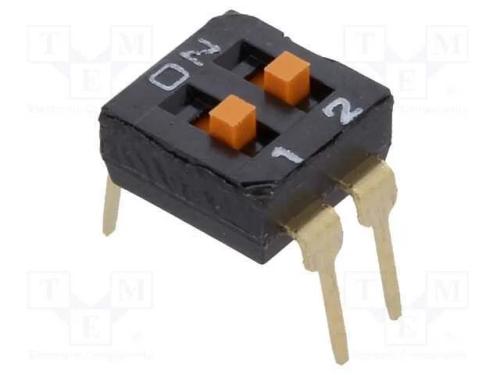 Interruptor: DIP-SWITCH, Quantidade de secções: 2.