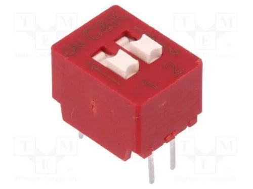 Interruptor: Dip-Switch, Quantidade de Secções: 2.