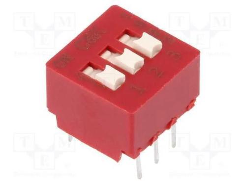 Interruptor: Dip-Switch, Quantidade de Secções: 3, 0,1a/50vdc