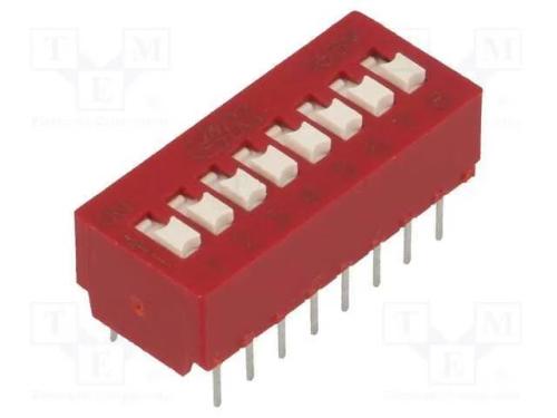 Interruptor: Dip-Switch, Quantidade de Secções: 8, Off-On, Pos: 2