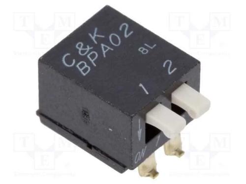 Interruptor: Dip-Switch, Quantidade de Secções: 2, 0,1a/5vdc