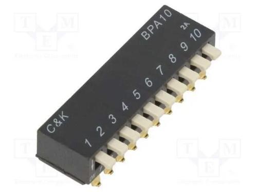 Interruptor: DIP-SWITCH, Quantidade de secções: 1.