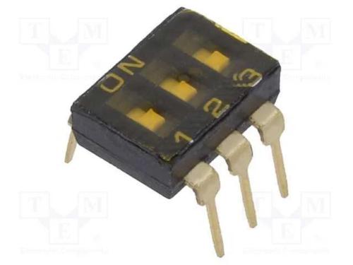Interruptor: Dip-Switch, Off-On, 0,025a/24vdc, Pos: 2, -40÷85c