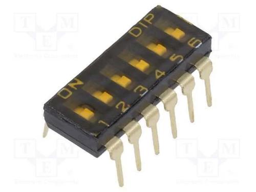 Interruptor: Dip-Switch, Off-On, 0,025a/24vdc, Pos: 2, -40÷85c