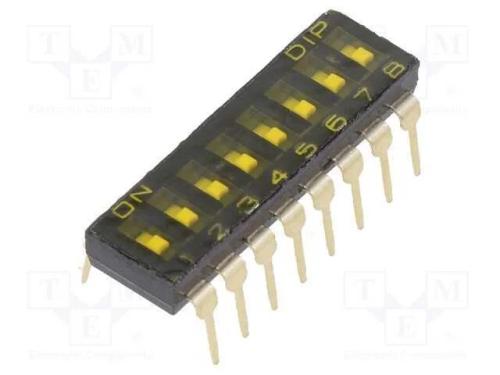 Interruptor: Dip-Switch, Off-On, 0,025a/24vdc, Pos: 2, -40÷85c