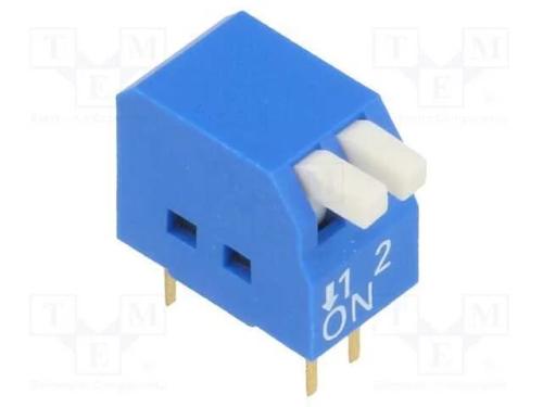 Interruptor: DIP-SWITCH, Quantidade de secções: 2.
