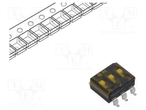Interruptor: DIP-SWITCH, Quantidade de secções: 3.