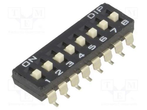 Interruptor: DIP-SWITCH, Quantidade de secções: 8.