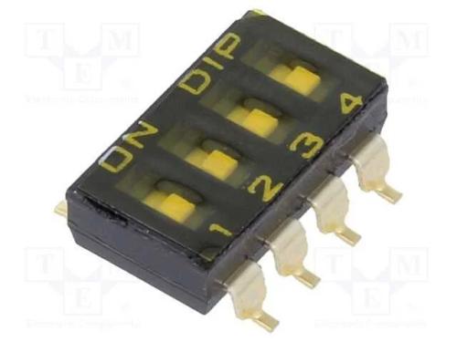 Interruptor: DIP-SWITCH, OFF-ON, 0,025A/24VDC, Po.