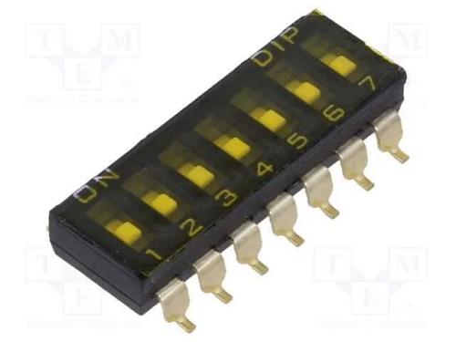 Interruptor: DIP-SWITCH, OFF-ON, 0,025A/24VDC, Po.