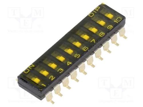 Interruptor: DIP-SWITCH, OFF-ON, 0,025A/24VDC, Po.