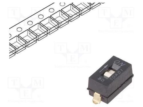 Interruptor: DIP-SWITCH, Quantidade de secções: 1.