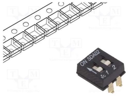 Interruptor: DIP-SWITCH, Quantidade de secções: 2.