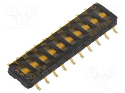 Interruptor: DIP-SWITCH, OFF-ON, 0,1A/50VDC, Pos:.
