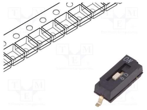 Interruptor: DIP-SWITCH, Quantidade de secções: 1.