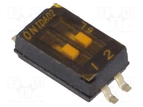 Interruptor: DIP-SWITCH, Quantidade de secções: 2.
