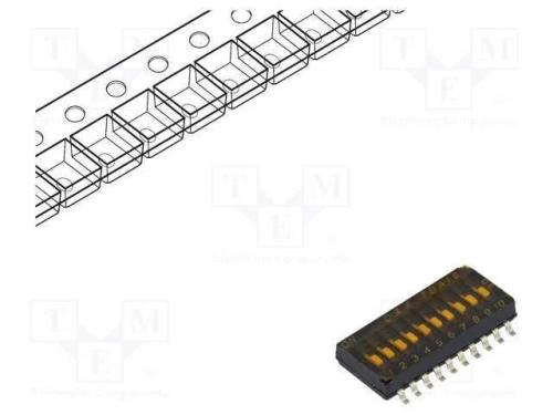 Interruptor: DIP-SWITCH, Quantidade de secções: 1.