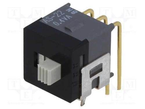 Interruptor Deslizante, Pos: 2, DPDT, 0,01A/28VAC,