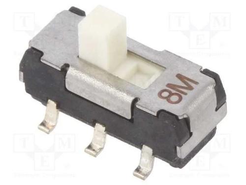 Interruptor Deslizante, Pos: 2, DPDT, 0,2A/12VDC,