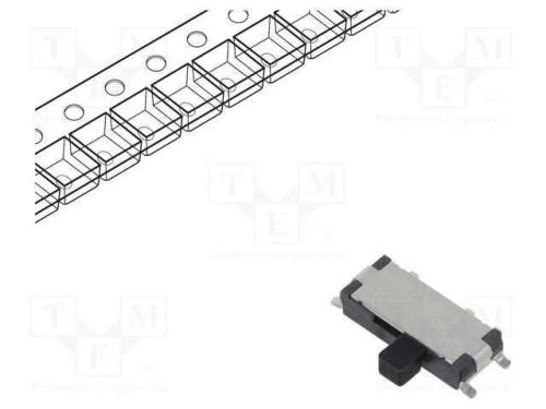 Interruptor Deslizante, Pos: 2, SPDT, 0,025A/24VDC