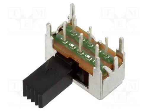 Interruptor Deslizante, Pos: 2, DPDT, 0,5A/15VDC,