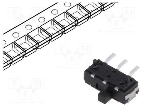 Interruptor Deslizante, Pos: 2, SPDT, 0,3A/6VDC, O