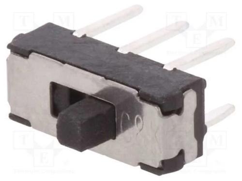 Interruptor Deslizante, Pos: 2, DPDT, 0,3A/6VDC, O