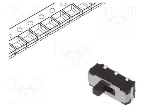 Interruptor Deslizante, Pos: 2, DPDT, 0,3A/6VDC, O
