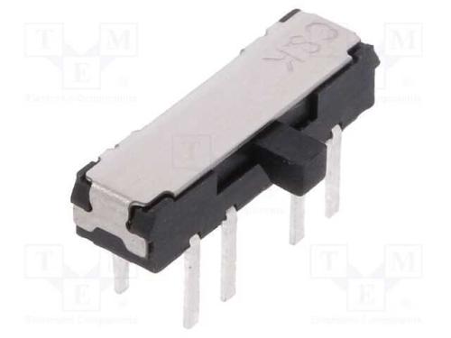 Interruptor Deslizante, Pos: 2, DP3T, 0,3A/6VDC, O