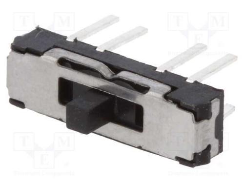 Interruptor Deslizante, Pos: 2, DP3T, 0,3A/6VDC, O