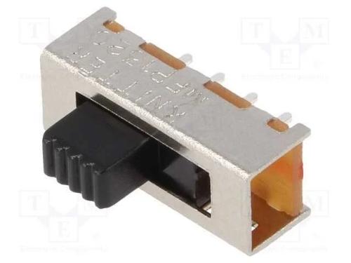 Interruptor Deslizante, Pos: 3, SP3T, 0,3A/30VDC,