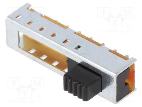 Interruptor Deslizante, Pos: 6, 0,3A/30VDC, ON-ON-