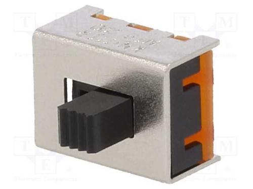 Interruptor Deslizante, Pos: 2, SPDT, 0,35A/30VDC,