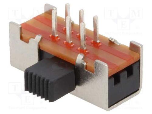 Interruptor Deslizante, Pos: 2, SPDT, 0,3A/30VDC,