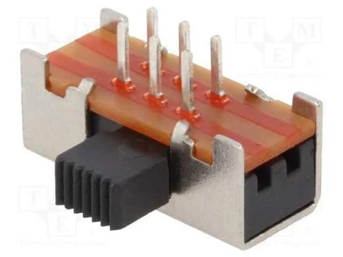 Interruptor Deslizante, Pos: 2, SPDT, 0,3A/30VDC,