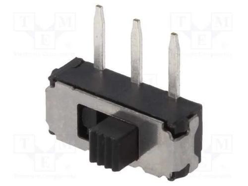 Interruptor Deslizante, Pos: 2, SP3T, 0,3A/30VDC,