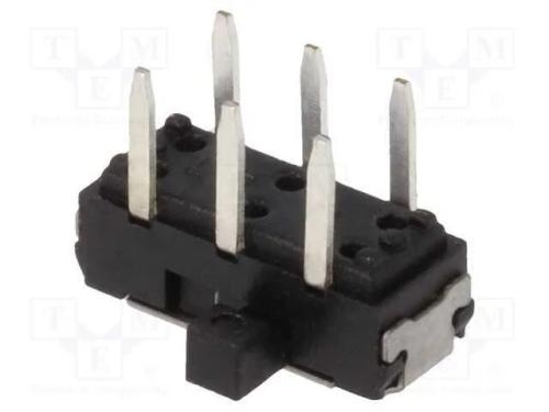 Interruptor Deslizante, Pos: 2, SP3T, 0,3A/6VDC, O