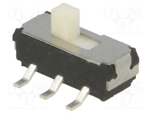 Interruptor Deslizante, Pos: 2, DPDT, 0,3A/6VDC, O