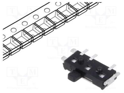 Interruptor Deslizante, Pos: 2, SPDT, 0,3A/6VDC, O