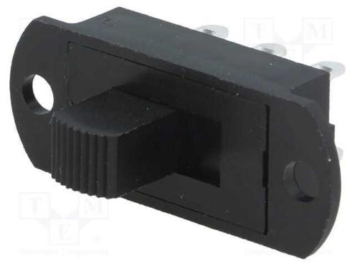 Interruptor Deslizante, Pos: 2, DPDT, 12A/125VAC,