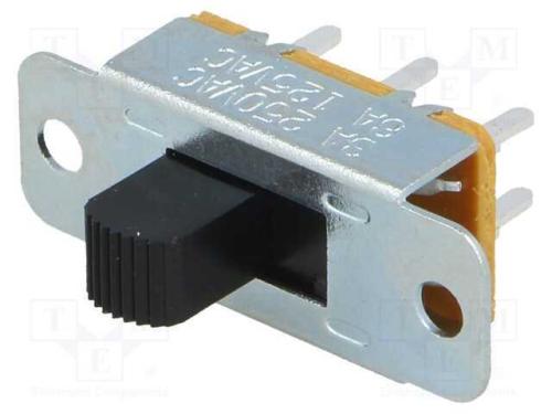 Interruptor Deslizante, Pos: 2, DPDT, 3A/250VAC, O