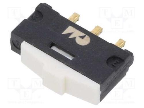 Interruptor Deslizante, Pos: 2, 500mA/24VDC, SMD,