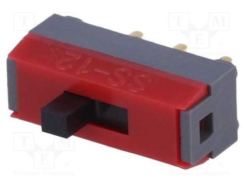 Interruptor Deslizante, Pos: 2, SPDT, 0,01A/28VDC,