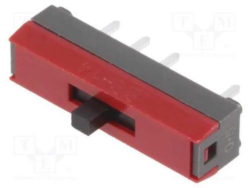 Interruptor Deslizante, Pos: 3, SP3T, 0,1A/30VDC,