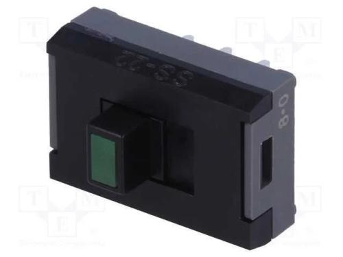 Interruptor Deslizante, Pos: 2, DPDT, 0,1A/30VDC,