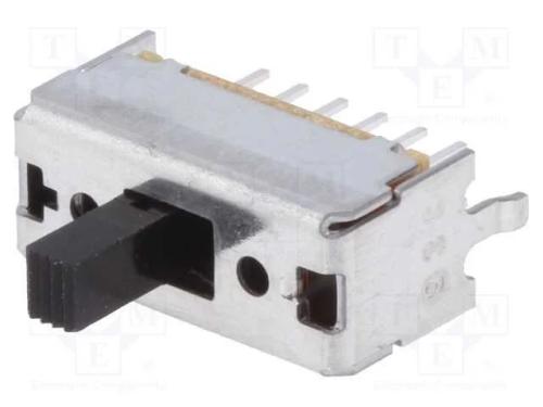 Interruptor Deslizante, Pos: 2, 4PDT, 0,1A/30VDC,