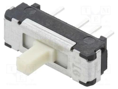 Interruptor Deslizante, Pos: 3, SP3T, 0,1A/12VDC,