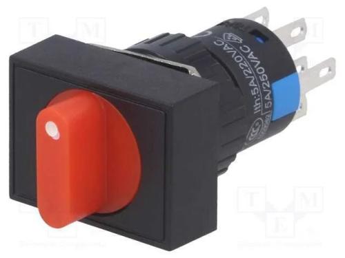 Interruptor: giratório, Pos: 3, 3A/220VAC, 2A/24V.