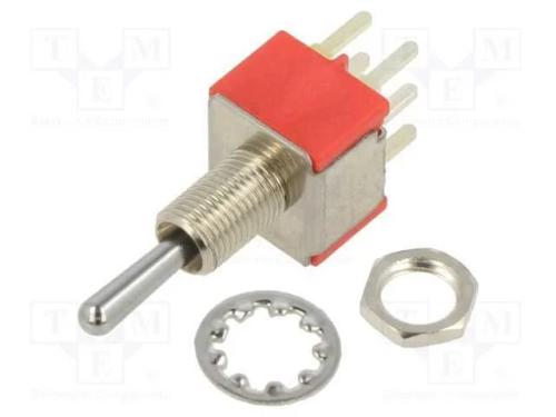 Interruptor: de alavanca, Pos: 3, DP3T, ON-OFF-ON.