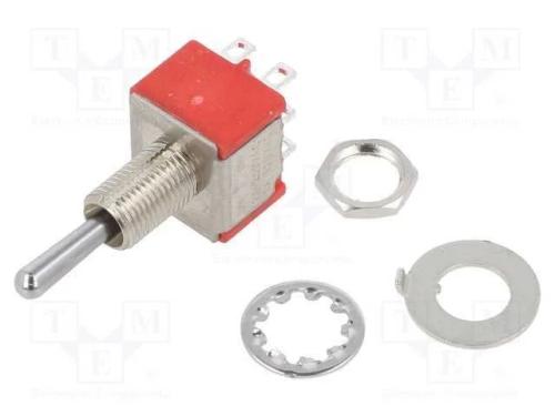 Interruptor: de alavanca, Pos: 3, DP3T, ON-OFF-ON.